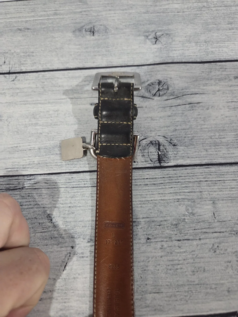 Coach Leather Dog Collar Large
